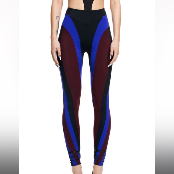 Mugler Spiral-paneled Jersey Leggings - Picture 2 of 5